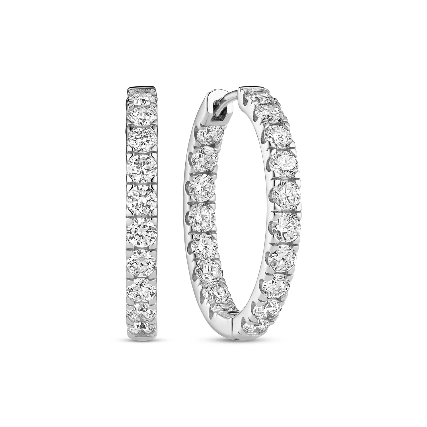 Ohrringe Alba Eternity - 14k Gelbgold oder Weißgold 2.16 ct TW G-H VS lab-grown Diamanten - Image 3