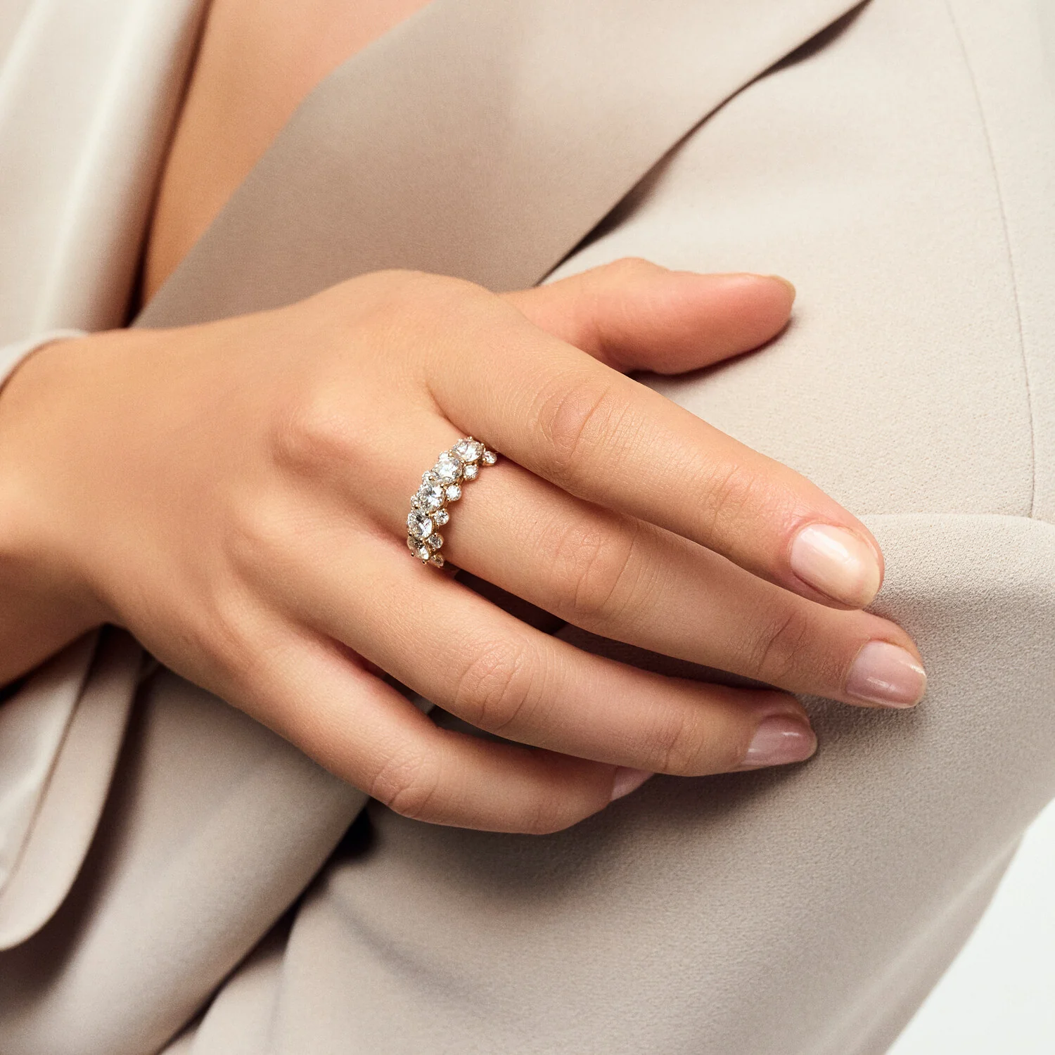 Ring Fior - 14k Gelbgold oder Weißgold 1.22 ct TW G-H VS lab-grown diamanten - Image 8