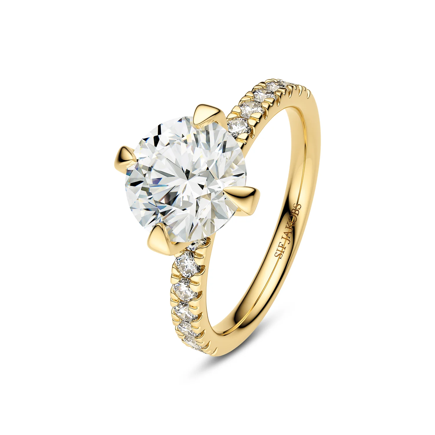 Ring Venice Solitaire - 14k Gelbgold oder Weißgold 0.50-3.00 ct TW G-H VS lab-grown Diamanten - Image 6