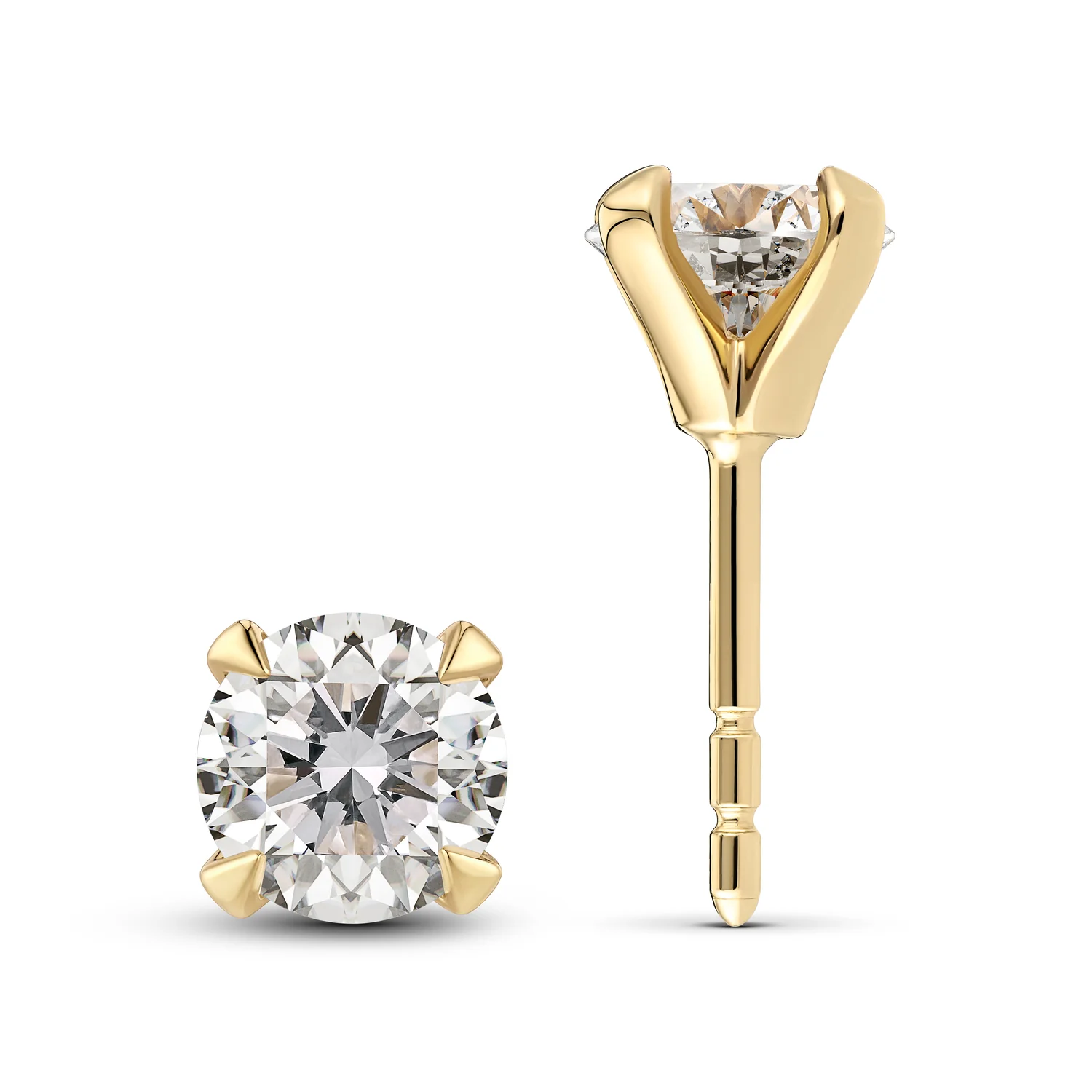 Ohrringe Venice Solitaire - 14k Gelbgold oder Weißgold 0.22-3.00 ct TW G-H VS lab-grown Diamanten - Image 38